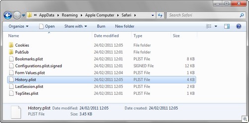 Apple History Folder
